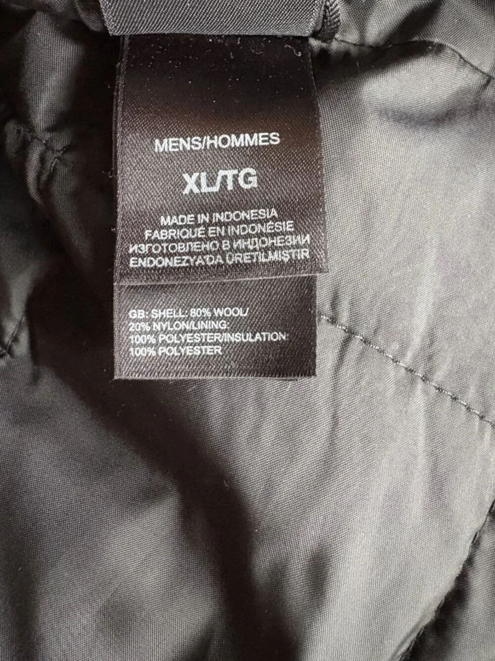NWOT THE NORTH FACE BLACK WOOL BLEND COAT JACKET SIZE: XL/TG